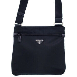 Prada Tessuto Crossbody messenger bag saffiano leather Black